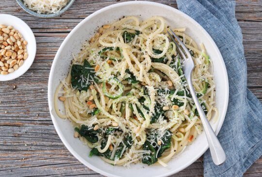 Image: SPAGETTI MED SQUASH OG SPINAT